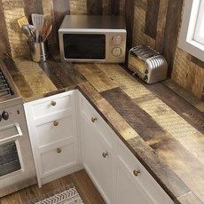 ICOOP 나무 벽지 정육점 블록 접촉 용지 목재 조리대 39.8 x 69.6cm(15.8 276인치) 농가 시플랩 필 앤 스틱 카운터 탑 랩 주방 비닐 캐비닛용 202144