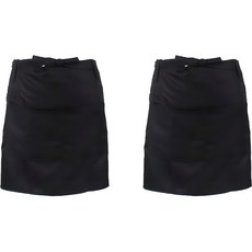 SaeKim Apparel 咖啡廳迷你腰部圍裙, 2個, 黑色