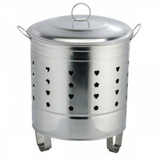 430不鏽鋼金爐 尺6 - 心星鏤空設計，祭祀焚燒金桶，環保防灰燼, 1套