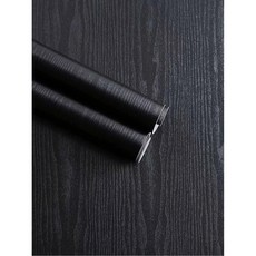 Pvc 검은 나뭇결 자체 접착 방수 벽지 빈티지 가구 캐비닛 테이블 의자 룸 배경 벽 스티커, heimuwen, 40cmx1m, 1개