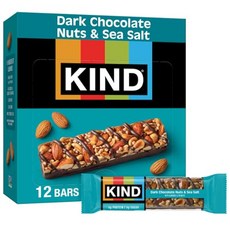 카인드 바 다크 초콜릿 견과류 및 바다 소금 스낵 KIND Healthy Snacks Bars Dark Chocolate Nuts & Sea Salt Gluten F, 4g, 1개