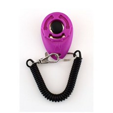 寵物訓犬響片 狗狗專用訓練器 指令交流器, 1個, 紫色焊接挂绳,6*4*1.7cm, 紫色
