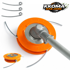 [블레이덱스] NEW 꼬마대장 강선날 DJ2004 파워커터 예초기날 벌초날 잡초제거 십자날 고강도 강철 강력 절삭, 1개