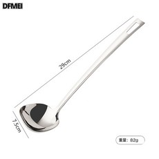 DFMEI 新款輕奢304不鏽鋼湯勺漏勺廚房專用盛湯盛粥防燙耐高溫火鍋勺漏, 1個, 304鋼方形湯勺:如圖