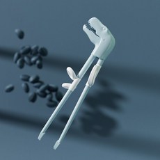卡通兒童學習筷子 寶寶三段式練習夾 3歲兒童輔助餐具, 藍色, 1個