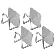 벽걸이선반 주방 비 천공 스테인레스 스틸 보관함 벽걸이 형 냄비 커버 랙 캐비닛 바닥 도마, [04] Silvery 4pcs