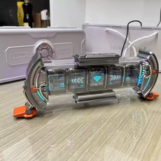 Divoom Times Gate 多工螢幕桌面時鐘 賽博朋克風格擺件, 銀色