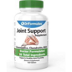 남성 여성 DrFormula 공동 | 글루코사민 콘드로이틴 MSM (멘다민) 60일 공급, 1개, 180정