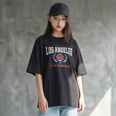 주니어 남여공용 여름 반팔티 국내제작 엘에이오버핏반팔티