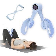 Keeytaa 허벅지 트레이너 LED 운동 카운터 360° 조절 가능한 골반 바닥 근육 트레이너 여성용 - 내부 운동기 가정/사무실/야외 피트니스 장비 엉덩이 다리, 블루 Keeytaa 146419 8966787681