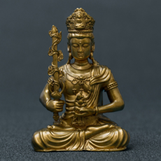 簡修行 虛空藏菩薩 屬虎屬牛本命佛黃銅像, 虛空藏菩薩像-新款