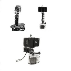 小牛蛙數位 GOPRO 山狗 SJ4000 握把 自拍桿 金屬支架 鋁合金自拍手桿, 黑, 1個, 通用支架