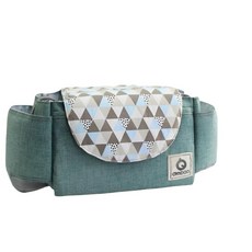 蘇霏小舖 韓式推車掛袋 嬰兒車掛袋 推車掛包 媽咪包 推車置物袋 母嬰用品, 灰藍菱格(現貨), 1個