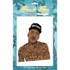 YAV - Pro N Hop授權經銷 YG Tatts嘻哈人物造型香氛片 汽車室內芳香吊卡吊飾, 1個