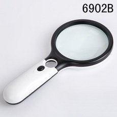 勁昕科技 放大鏡雙鏡片LED燈手持式閱讀鑑定高倍放大鏡, 1個, 6902B