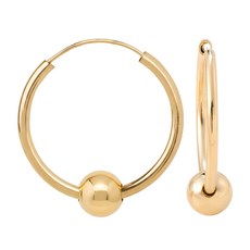 에바주얼리 14k Gold Filled 링귀걸이 14k Gold Filled 파이프 골드 금 볼 볼드 링 귀걸이 빅 링귀걸이