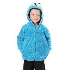 Sesame Street 남아용 유아 엘모 코스튬 후디 쿠키 몬스터 3세