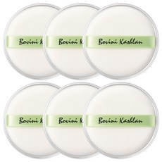 국내생산 베이비 일반형 마이크로 파우더 말차 퍼프 보관 케이스 증정, 6개, 연그린