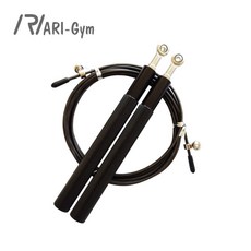 ARI 아리짐 와이어줄넘기 이단뛰기 더블언더 스피드 줄넘기, 블랙, 1개