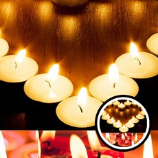 미니 양초 10개입 화이트 기념일 티라이트 인테리어 캔들 파티 프로포즈 조명 생일