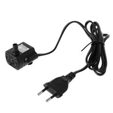 EU 플러그 AC 220V 3W 잠수식 워터펌프 수족관 분수 공기어초 타용, 검은색, 1개