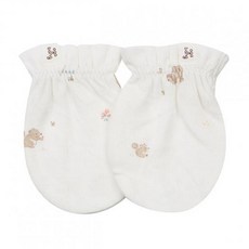 아가방 중계점 도람이 손싸개 (BEIGE) *24년 신상* 은은한 컬러 귀여운 다람쥐 패턴 디자인 면혼방 소재로 가볍고 편안한 착용감의 손싸개