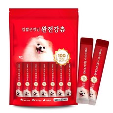 입짧은 멍님 완전강츄 대용량 사료 토핑용 노견용 짜먹는 강아지 간식 치킨 28g x 60개