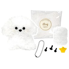 로앤제이 모루인형 만들기 DIY키트 모루 재료 부자재 키링 만들기 세트 악세사리 철사인형 털철사 동물철사, 아지, 1개