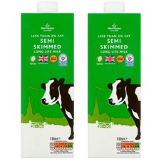 Morrisons 영국 모리슨 저지방 우유 멸균 바리스타 커피용 2%, 1L, 2개, 1L