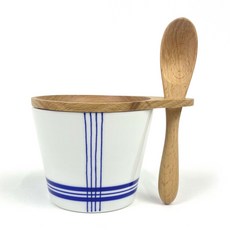 HASAMI WARE Yuyu杯 230g 附蓋附湯匙, 1個, 交叉線條