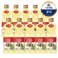 (현대Hmall)해표 콩기름 500ml X 10병 /식용유/오일/기름/튀김, 현대hmall 해표 콩기름 500ml X 10병 /식용, 10개