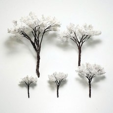 건축모형재료 디오라마 백색 벚꽃나무 모형, 1개, 백색 벚꽃 12cm