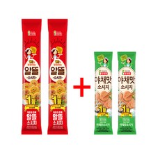 롯데 알뜰소시지 350gX2개+야채맛 190gX2개 기획 추억의 반찬 브랜드 1위, 2개, 350g