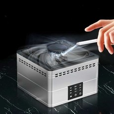 전자재떨이 담배연기흡입기 냄새 제거 휴대용 담뱃재없는 담뱃재 가정용 꽁초 사무실, 세라믹 블랙(필터2+선물용가방)