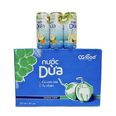 CG COCONUT WATER| 베트남 음료| CG 코코넛 워터| 코코넛 주스| 펄프 코코넛 워터, 30개, 325ml
