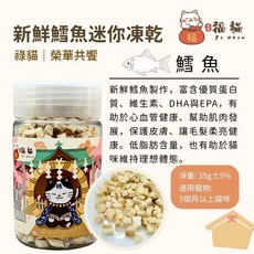 福貓 貓咪凍乾 迷你新鮮鱈魚口味, 1個, 迷你新鮮鱈魚凍乾 35g（約0.6cm）