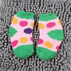 majungplus 유아용 몽글 도트 보온 수면양말 겨울용 유아양말 아기겨울양말 유아털양말 유아수면양말 유아겨울양말