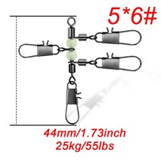 커넥터 웨이 크로스 10PCS 스위블 FISHTRIP 서핑 낚시 인터록 라인 모양 비즈 글로우, 5x6