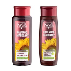 Naturvital 鎖色護色洗髮精護髮素組合 深層修護 桃紅色, 1組