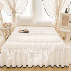 반전트 베드 스커트 프릴 누빔 매트리스커버