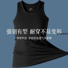 時尚男士純棉運動背心：100%全棉、夏季跨欄、健身打底、無袖舒適汗衫