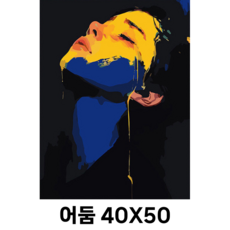 유화그리기세트 diy그림그리기세트 심플한디자인그리기 유화 아크릴화, 어둠, 40cm*50cm, 1개