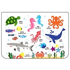 磁吸汽車遮陽簾-可愛卡通叢林動物款，車用遮陽防曬隔熱，兒童車窗遮陽簾, 海底世界, 1個