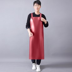 牛筋軟皮圍裙防水防油廚房洗碗水產餐飲食品專用圍腰工作男女長款