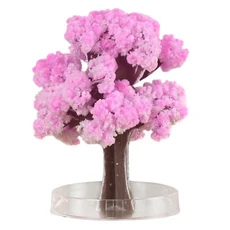 쿠쿠스토어 매직 사쿠라 미니어처 트리 DIY 크리스탈 성장 종이 Plantas Miniatura 장식품 참신 소년 선물, 01 Sakura Tree