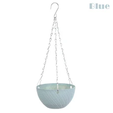 다채로운 교수형 꽃 냄비 분리형 더블 후크 울타리 식물 원예 분재 랙 홈 발코니, 02 Blue, 1개