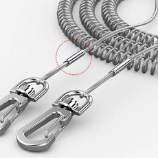 漁人百寶閣 【店鋪熱銷】釣魚失手繩大扣自動伸縮繩魚竿防失繩收縮鋼絲繩水庫專用防脫繩, 3米鋼絲失手繩【1個裝】, 1個