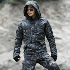 밀리터리 자켓 서바이벌 강철부대 신형군복 다크, 1개, 에스 블랙 파이톤 쓰리피스 슈트