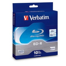 버바팀 BD-R 25GB 16X 블루레이 레코딩 DS-ZW 디스크 브랜드 스핀들 97238 - - 미디어 10팩