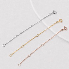미채인 써지컬스틸 목걸이연장체인 연장줄 팔찌 길이늘림 보조, 1개, SILVER